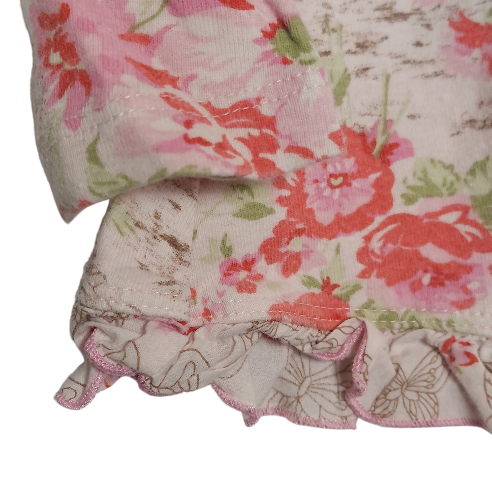 Floral Baby Nay Top and Bottom Outfit with Ruffle Details - Picture 4 of 10